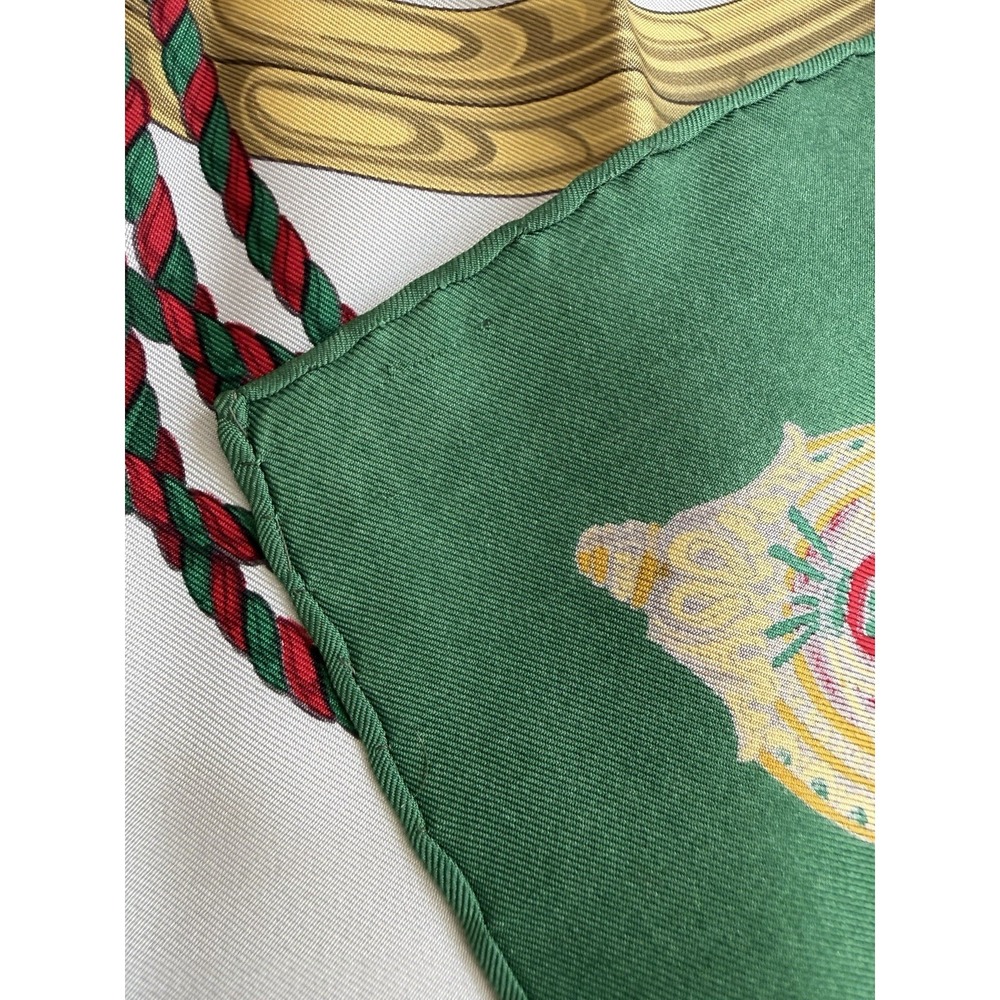 Vintage Gucci Silk Scarf Green - Picture 4 of 8